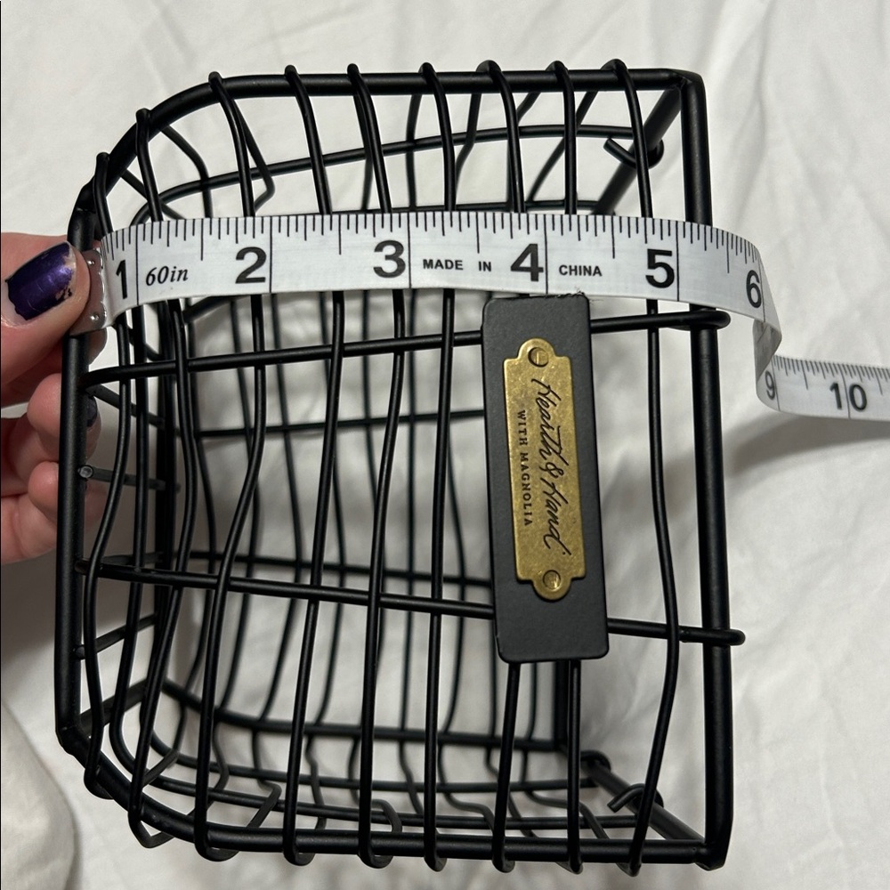 Hearth & Hand With Magnolia Black Wire Small Storage Basket - Picture 6 of 6